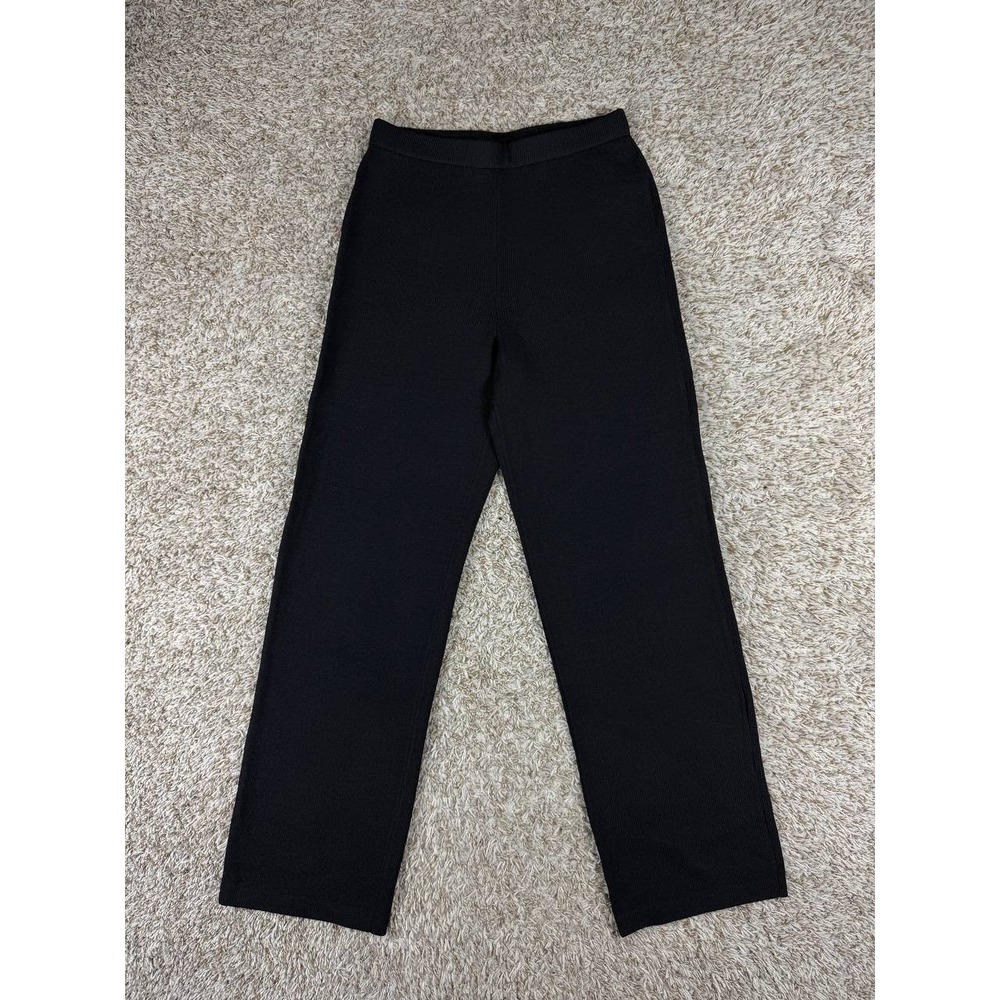 St. John Evening Beaded Santana Knit Pants Suit Set Black Women's Size 6 USA - Picture 14 of 16